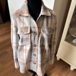 Tribal Jeans Oversized Warm Flannel Shacket EUC Small